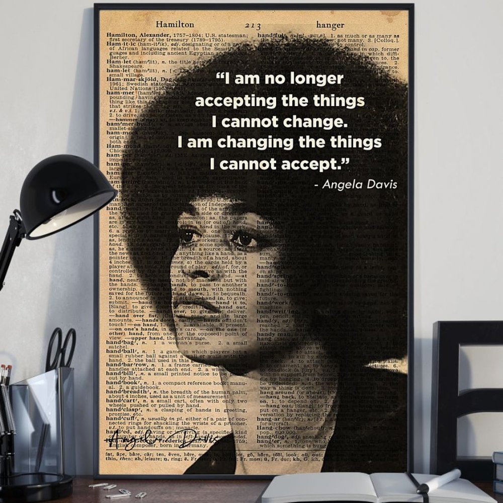 Angela Davis Quotes Dictionary Page Poster